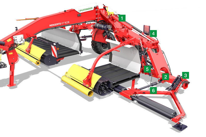 Прицепной ленточный валкообразователь с универсальной укладкой валка MERGENTO VT